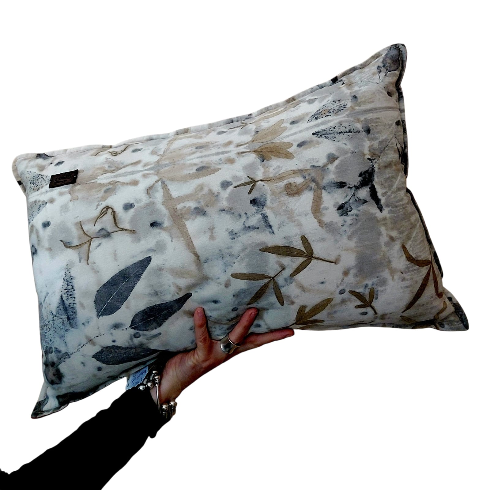 Eco print scatter cushion Narrow - Image 3