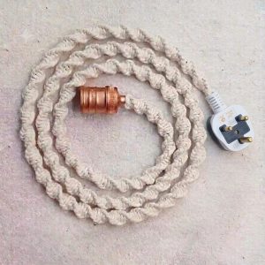 Macrame rope light natural rope