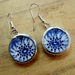 Vintage porcelain earrings