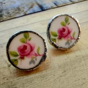 Vintage porcelain earrings