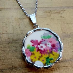 Vintage porcelain necklace