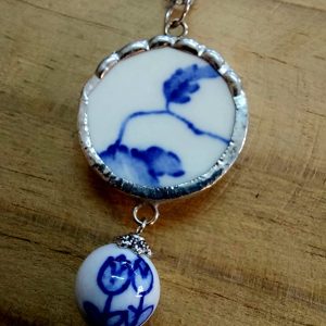 Vintage porcelain necklace