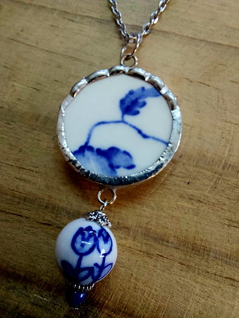 Vintage porcelain necklace
