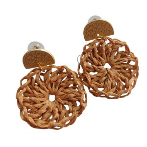 Khalani Earring Raffia circle