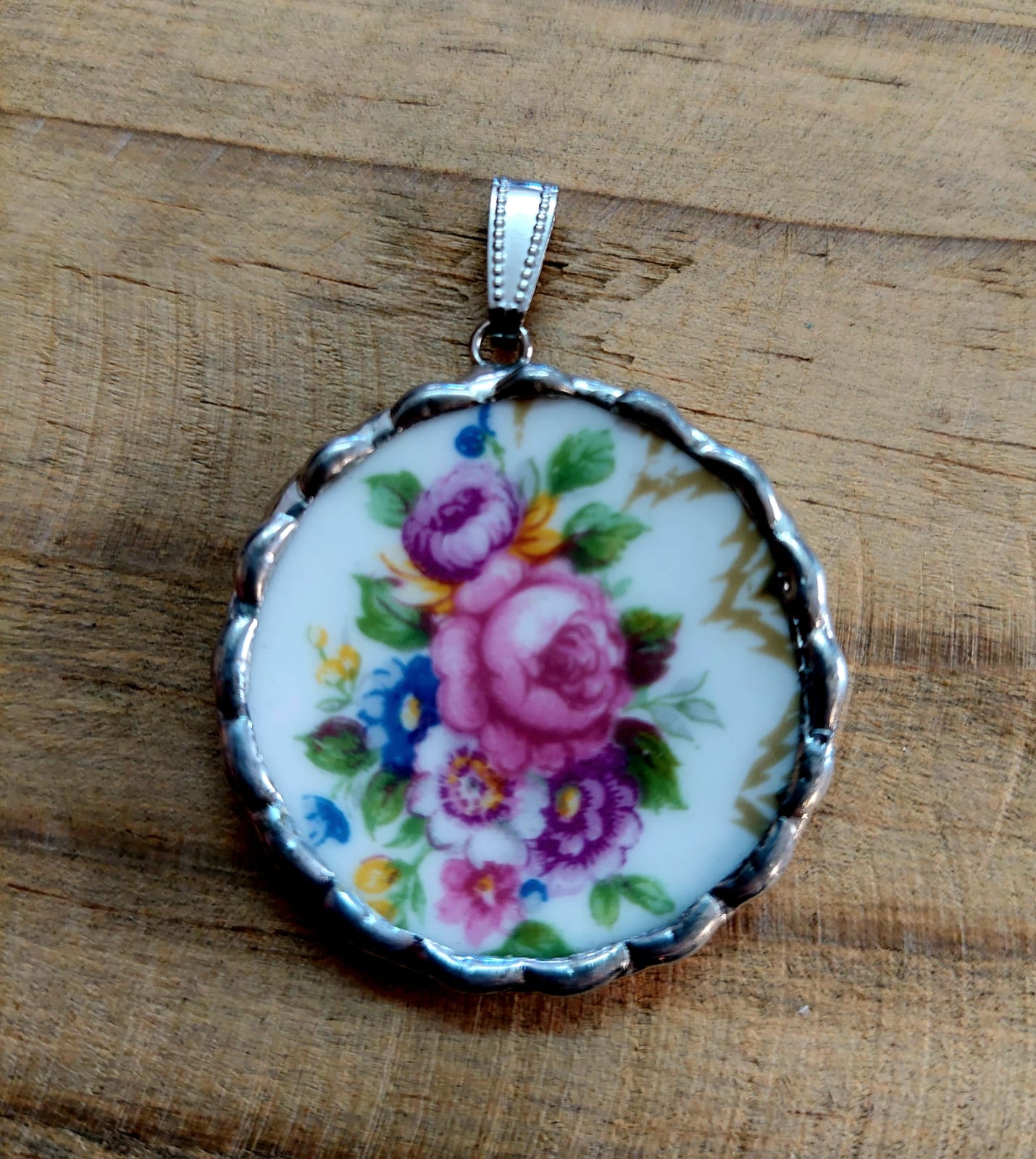Vintage porcelain pendant