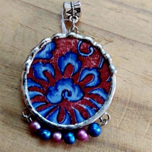 Vintage porcelain pendant