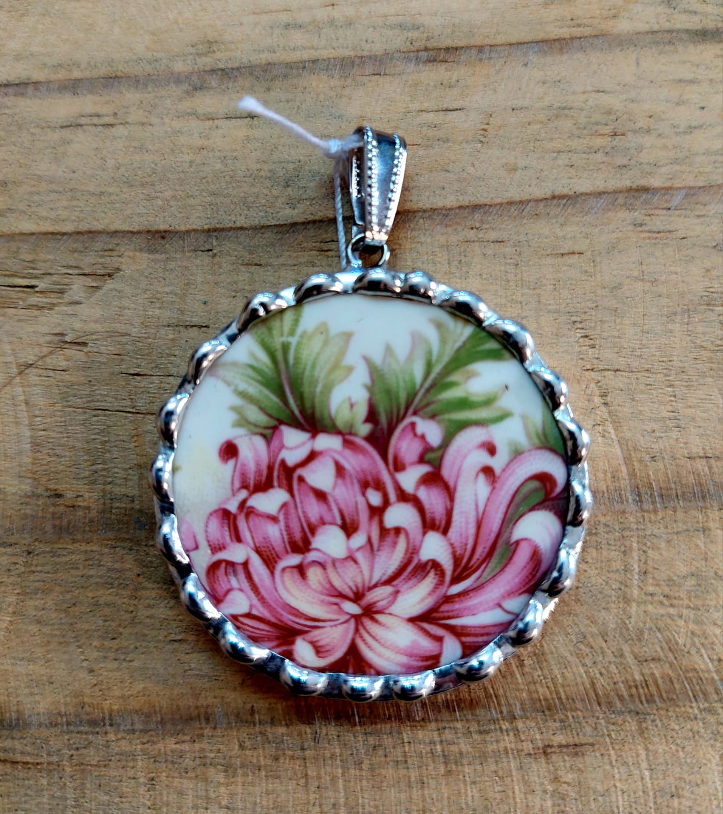 Vintage porcelain pendant