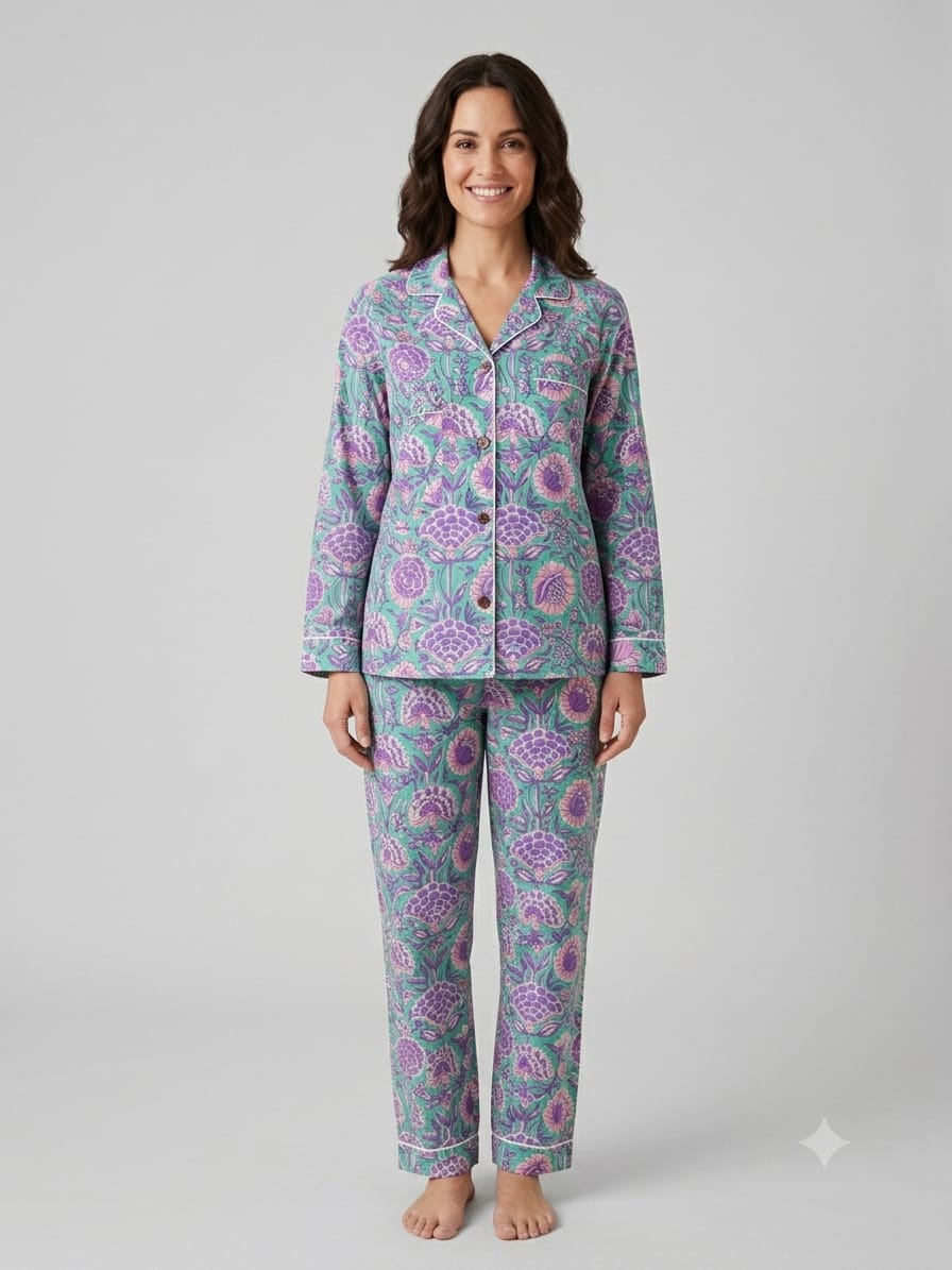 Cotton Pyjama set Purple
