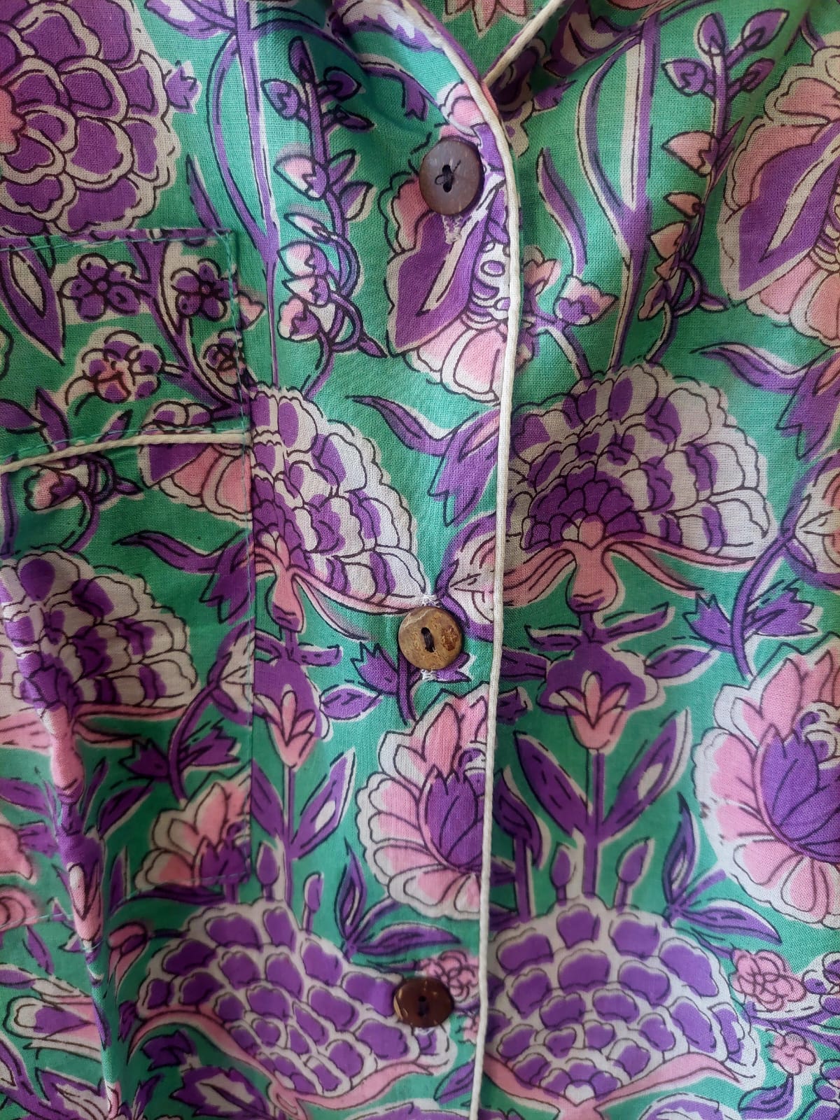 Cotton Pyjama set Purple - Image 2