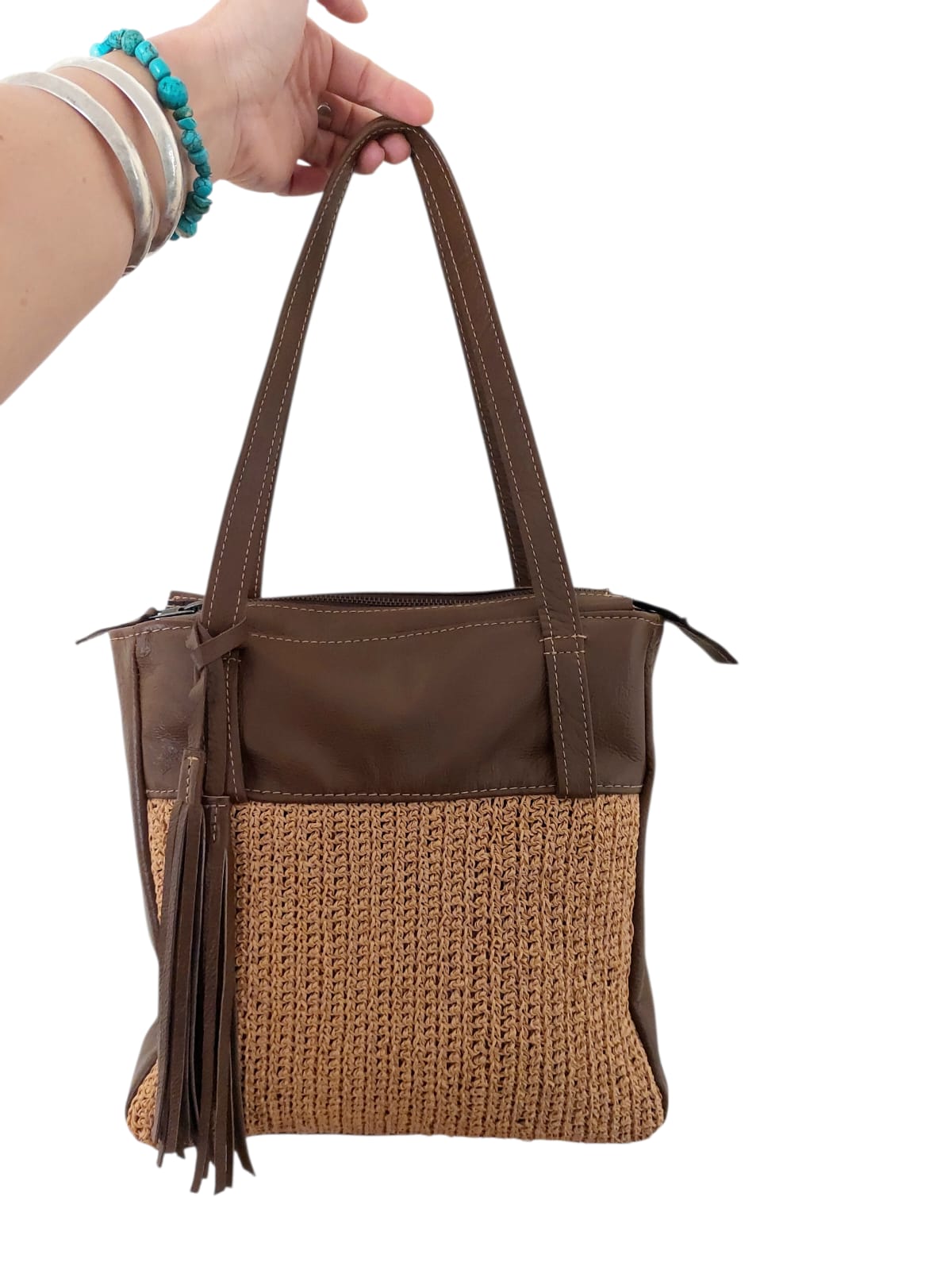 Yasmin raffia handbag - Image 2