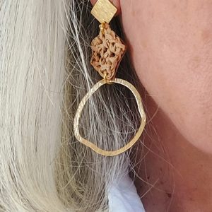 Raffia gold square and round 1